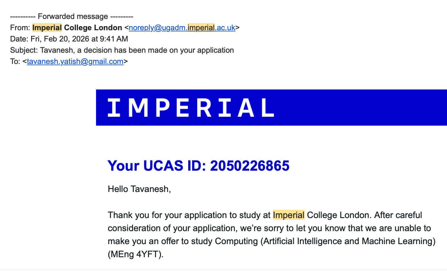 imperial offer