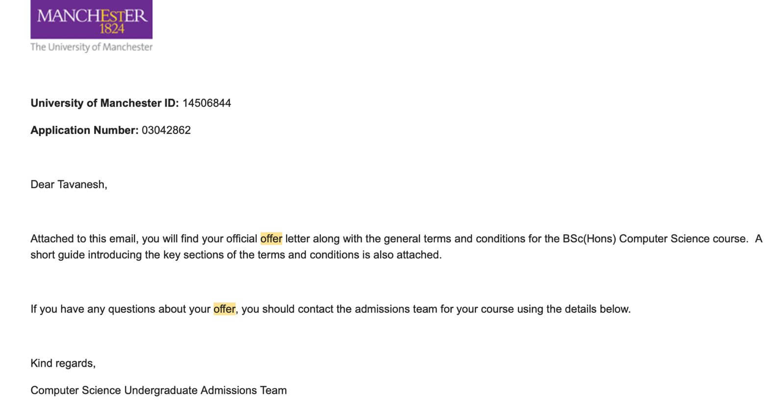 manchester offer